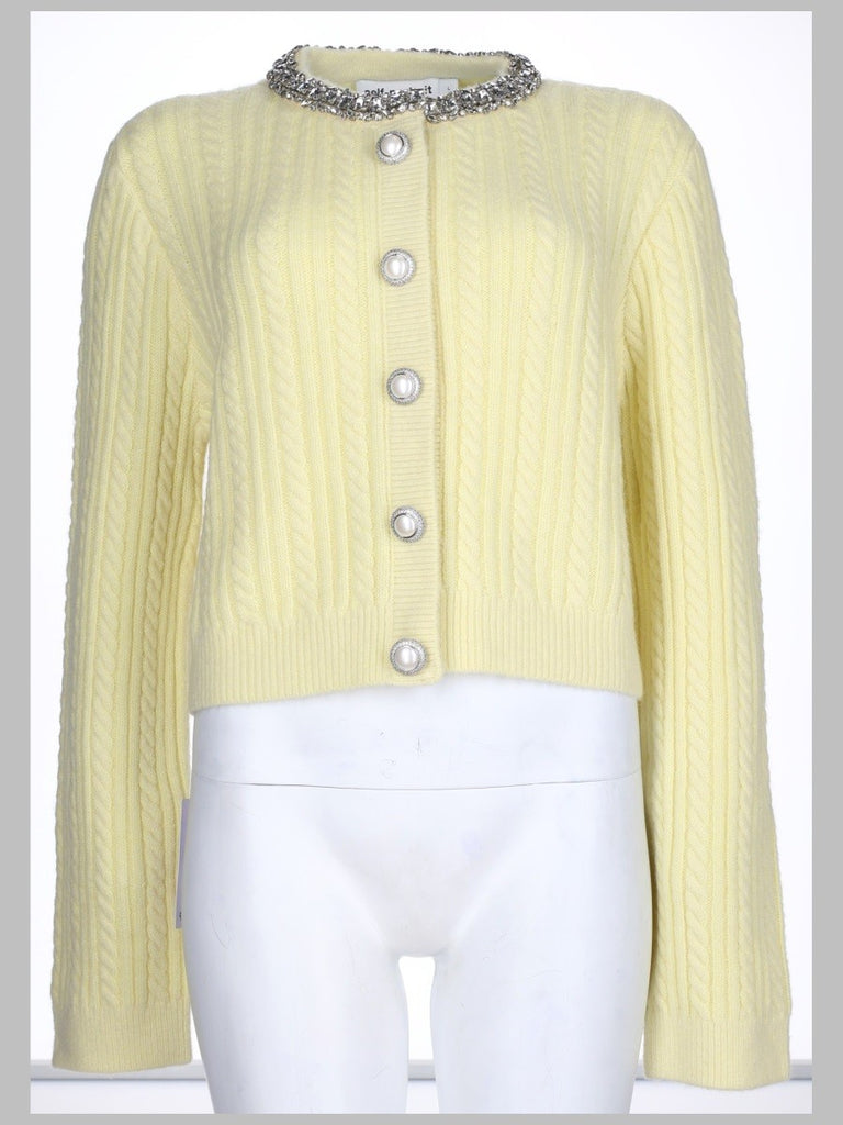 CARDIGAN CON PERLE E STRASS