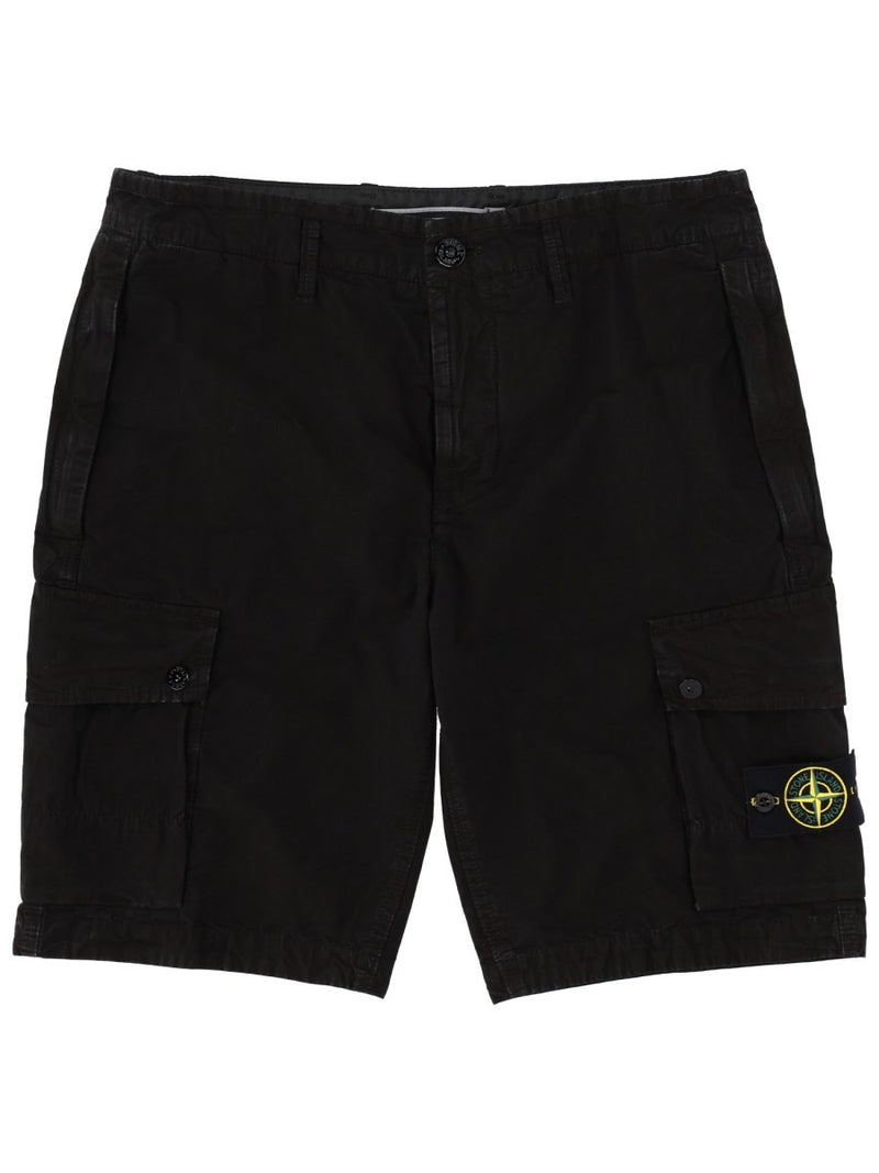 CARGO SHORTS WITH LOGO PATCH