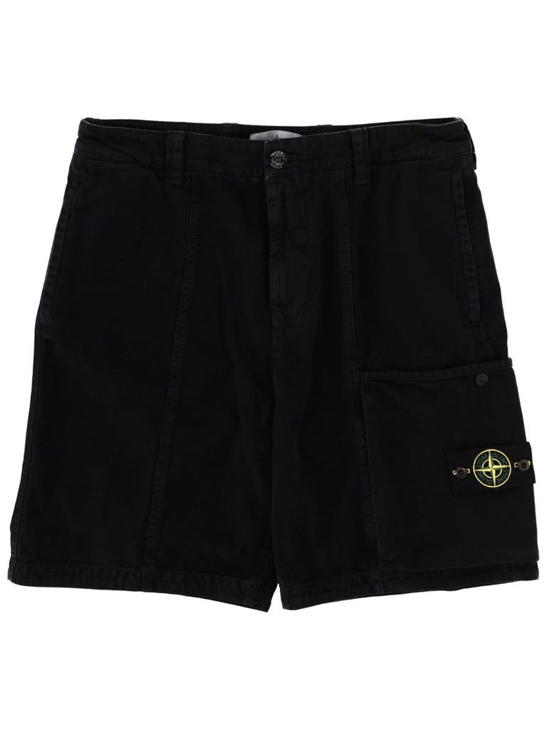 CARGO SHORTS WITH LOGO PATCH