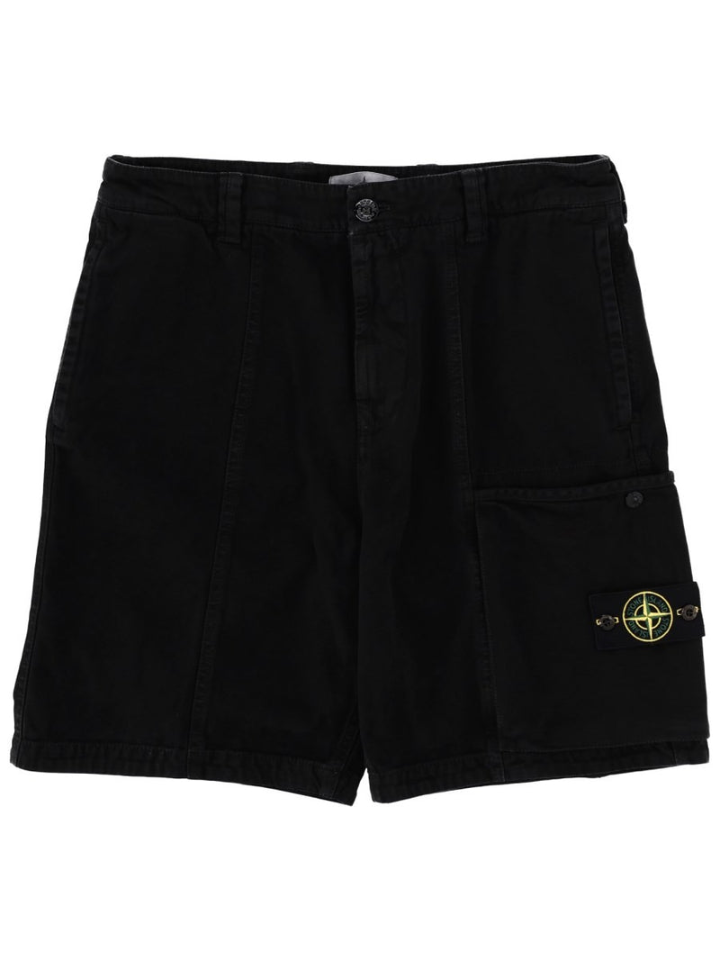 CARGO SHORTS WITH LOGO PATCH
