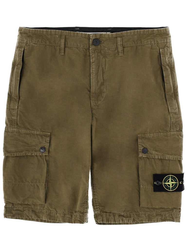 CARGO SHORTS WITH LOGO PATCH