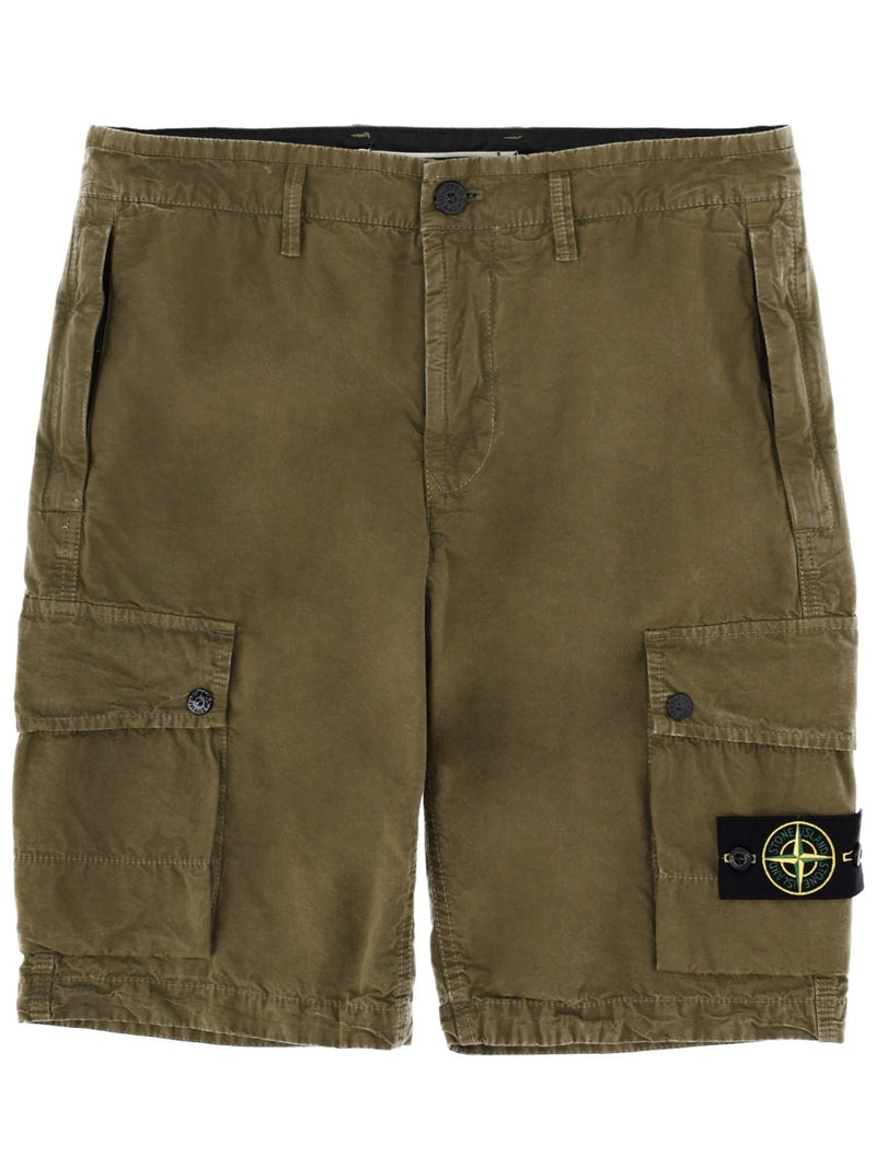 CARGO SHORTS WITH LOGO PATCH