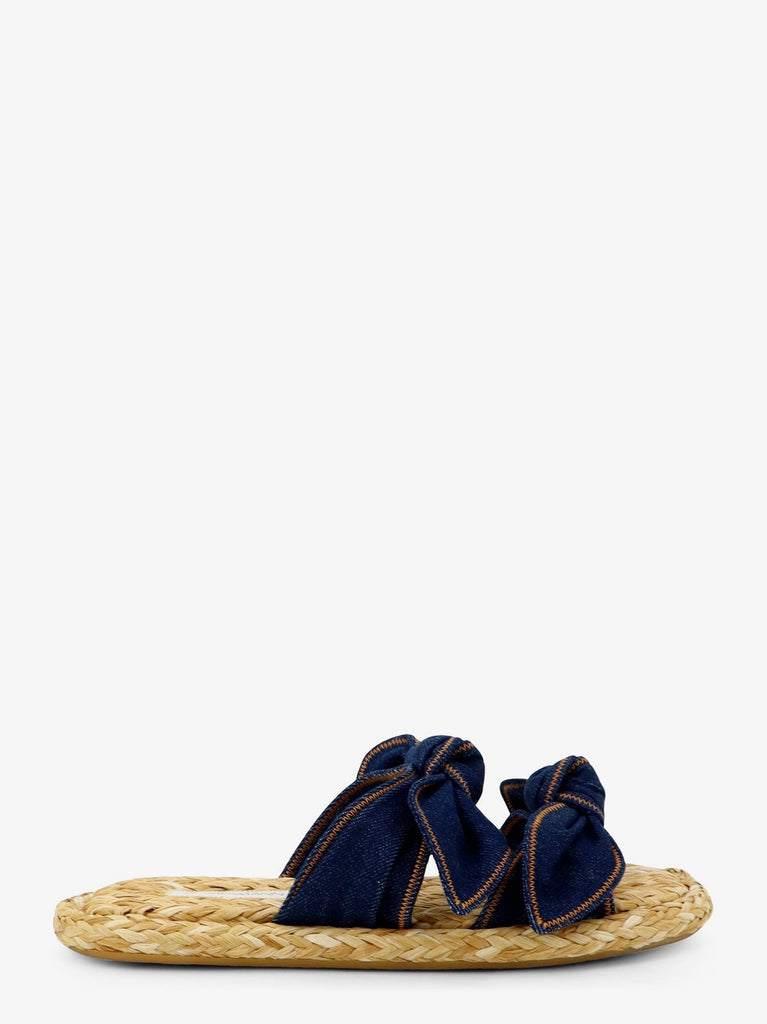 Carousel raffia and denim sandals
