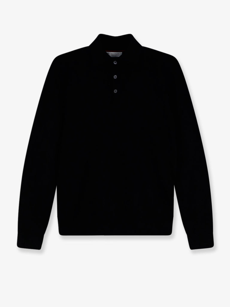Cashmere and silk polo shirt