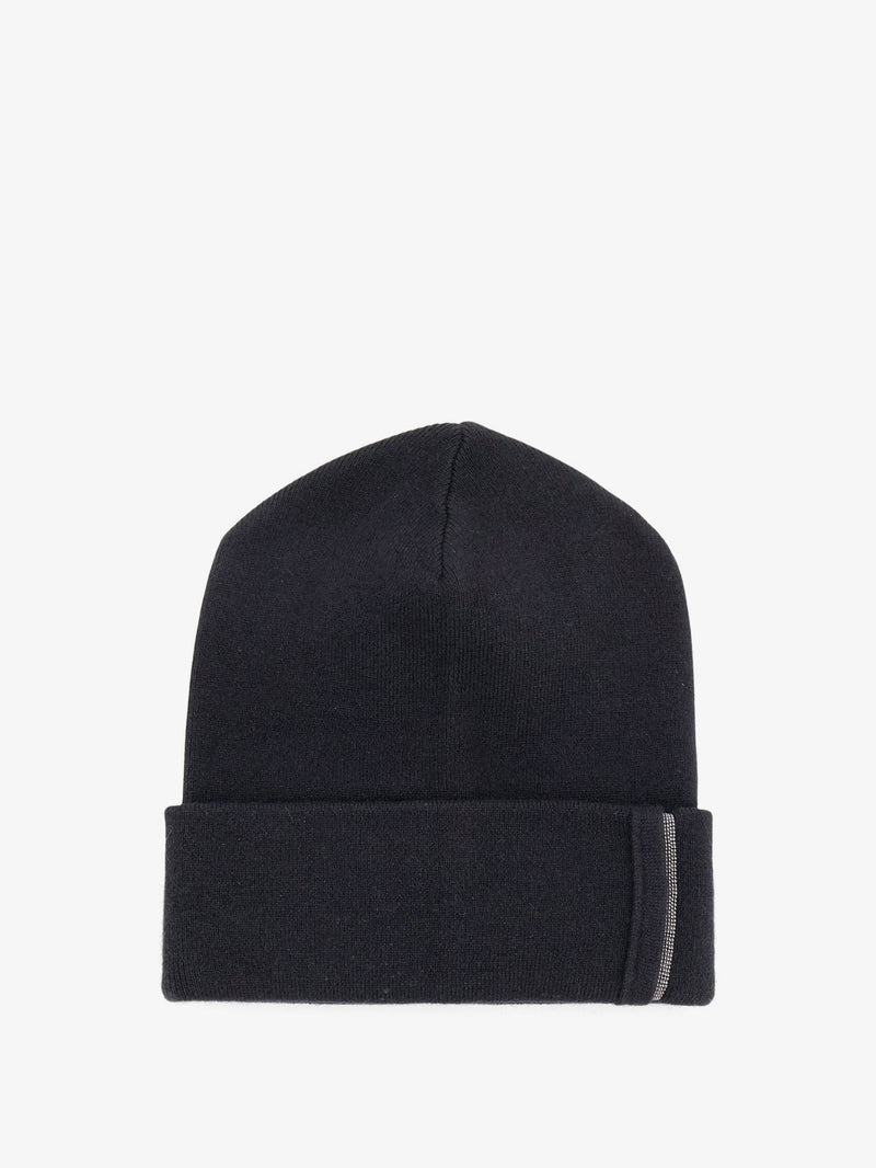 Cashmere hat with Monili detail