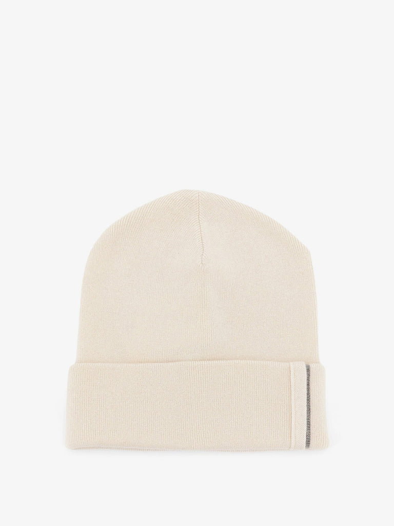 Cashmere hat with Monili detail