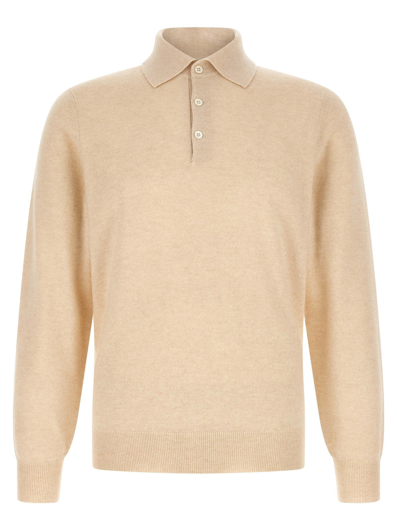 Cashmere knit polo shirt