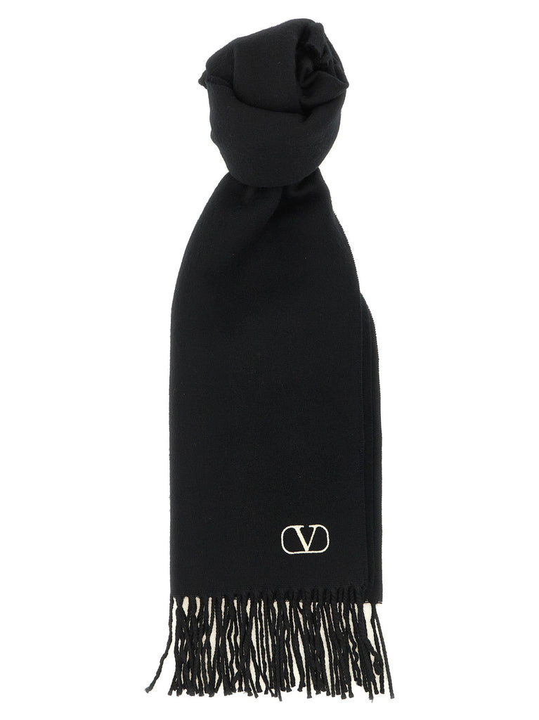 Cashmere scarf Valentino Garavani with fringes