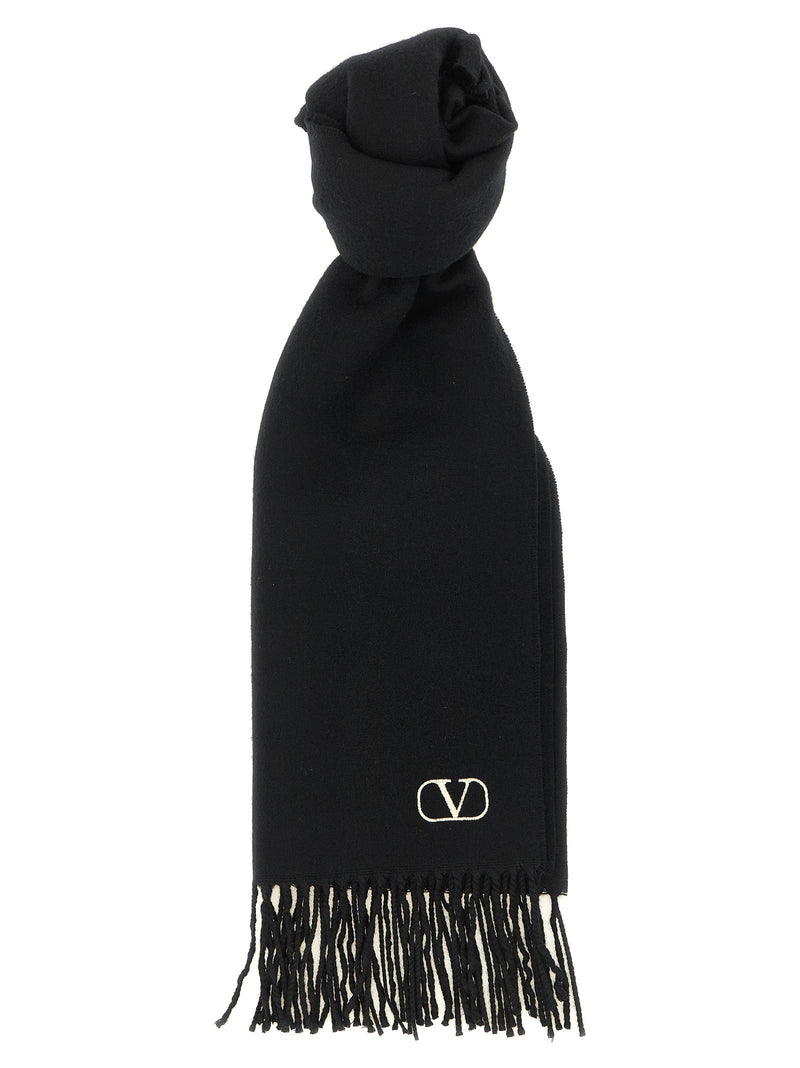 Cashmere scarf Valentino Garavani with fringes