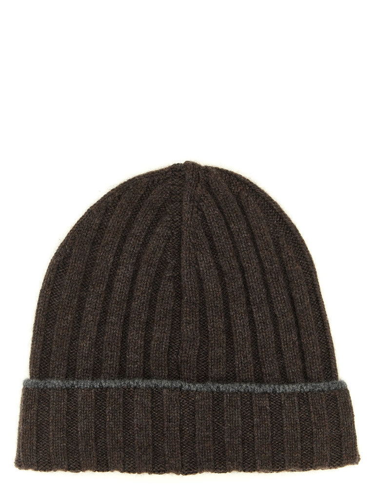 Cashmere turn-up beanie