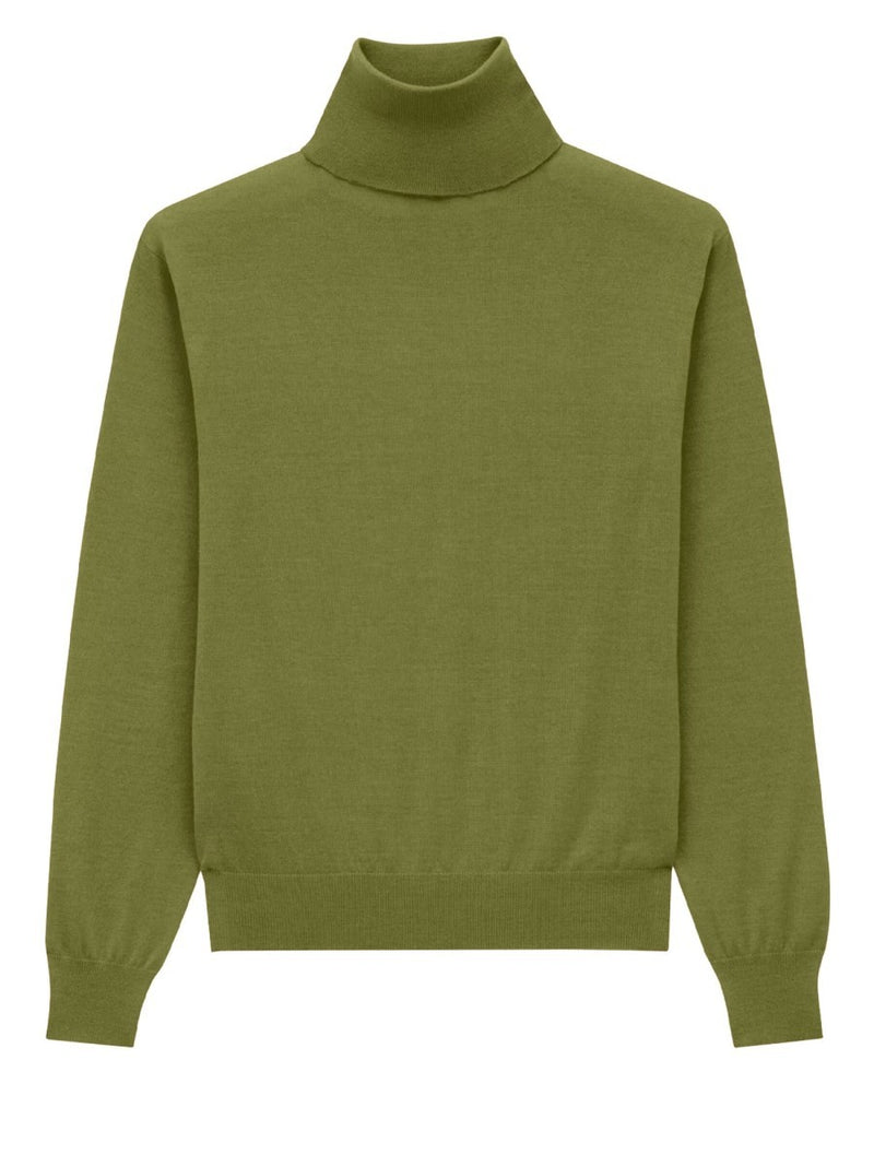 CASHMERE, WOOL AND SILK TURTLENECK