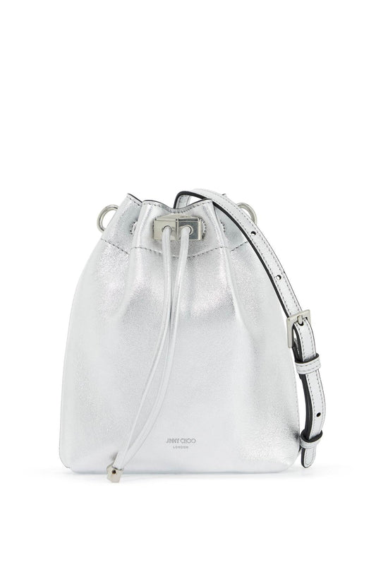 Jimmy Choo "bon Bon Bucket N/S Shoulder Bagreplace With Double Quote   Silver