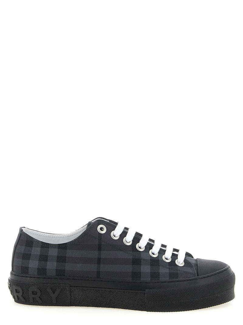 Check print sneakers