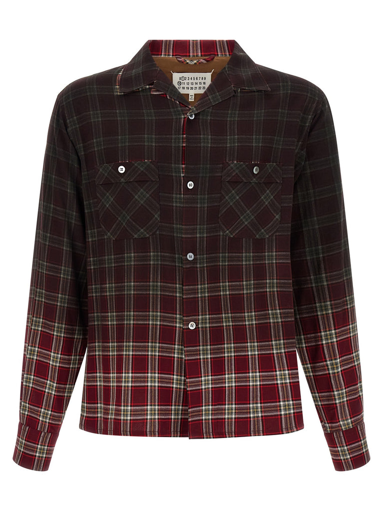Check shirt with gradient effect