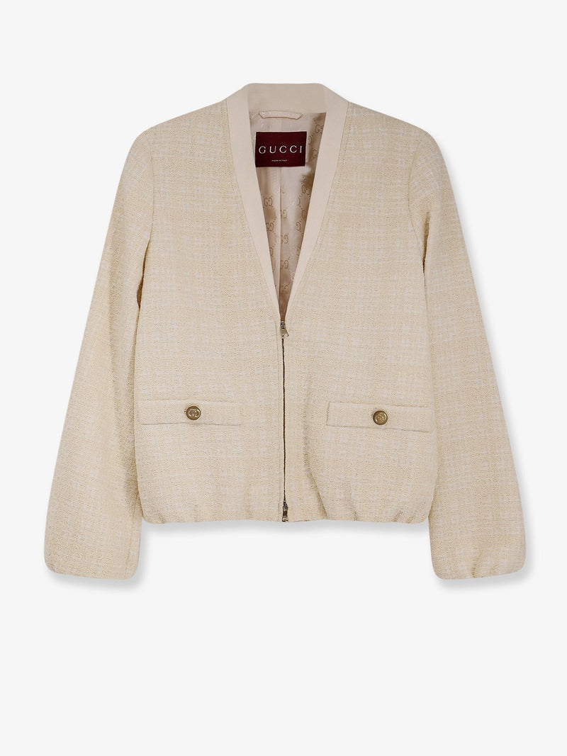 Checked cotton tweed jacket