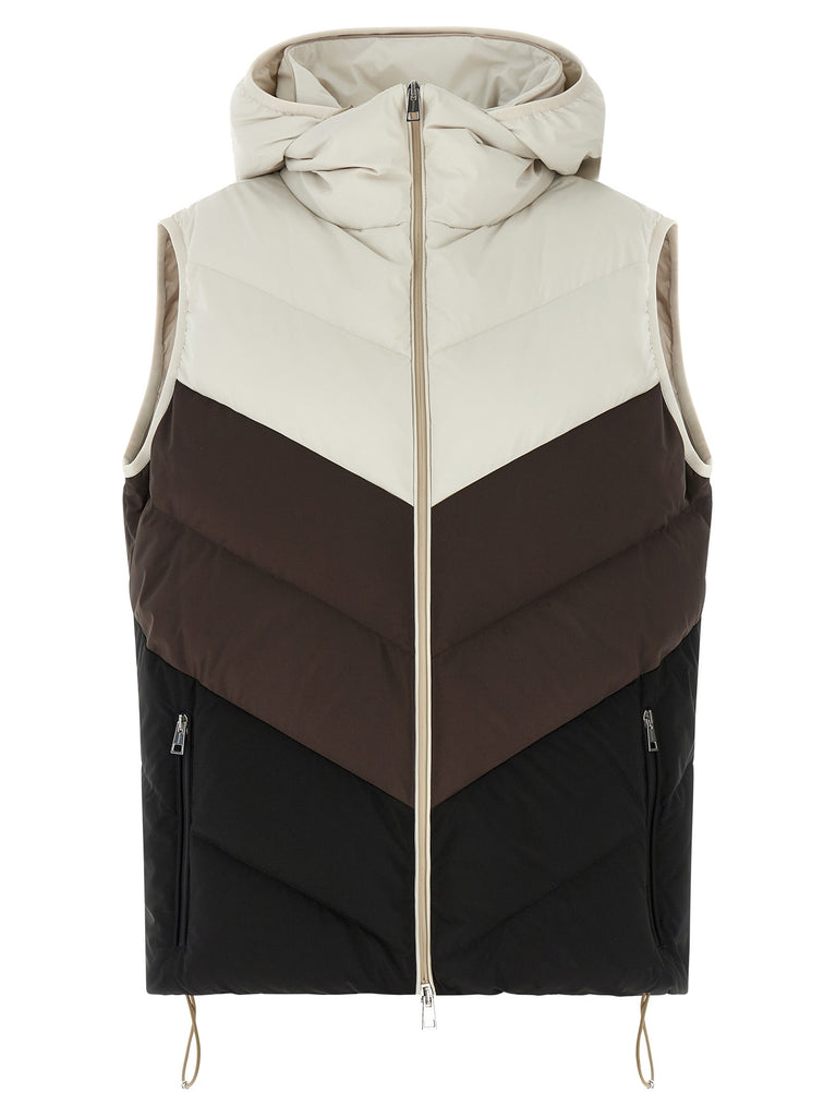 Chevron stitching padded vest