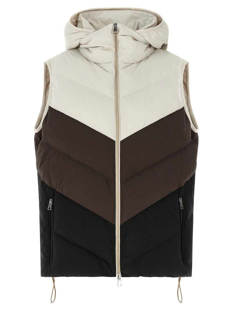 Chevron stitching padded vest