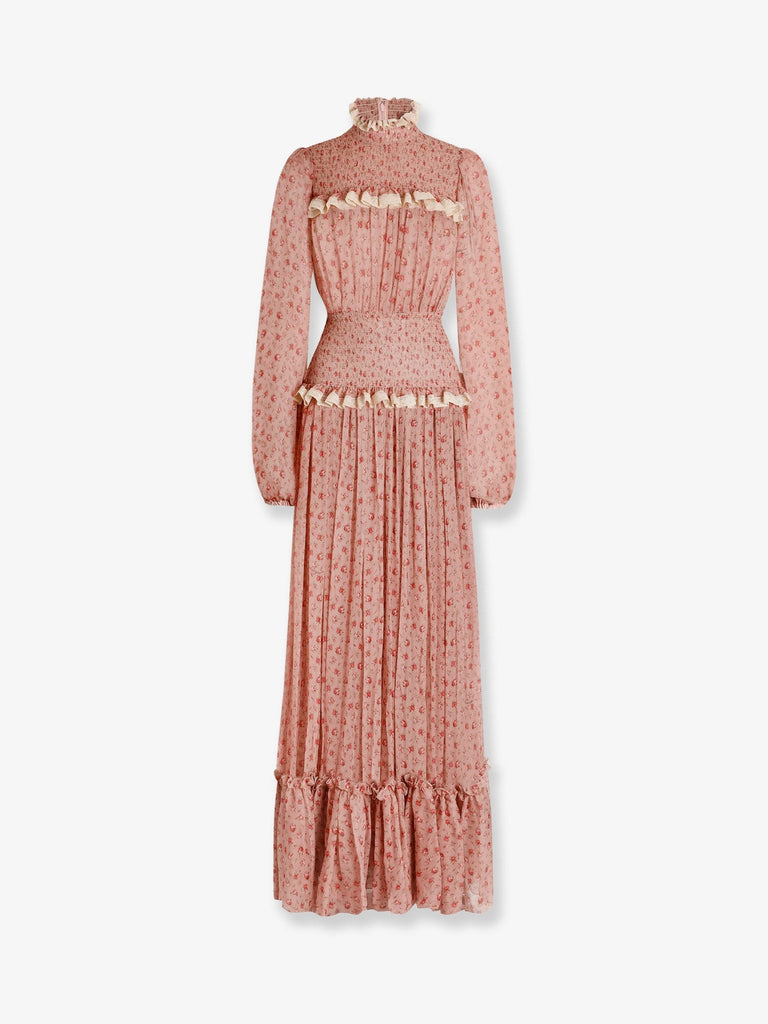 Chiffon dress with Roselline print