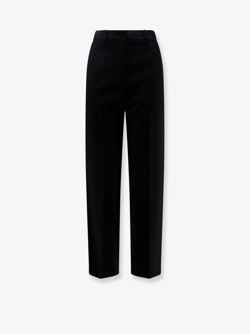 Cigarette virgin wool trousers