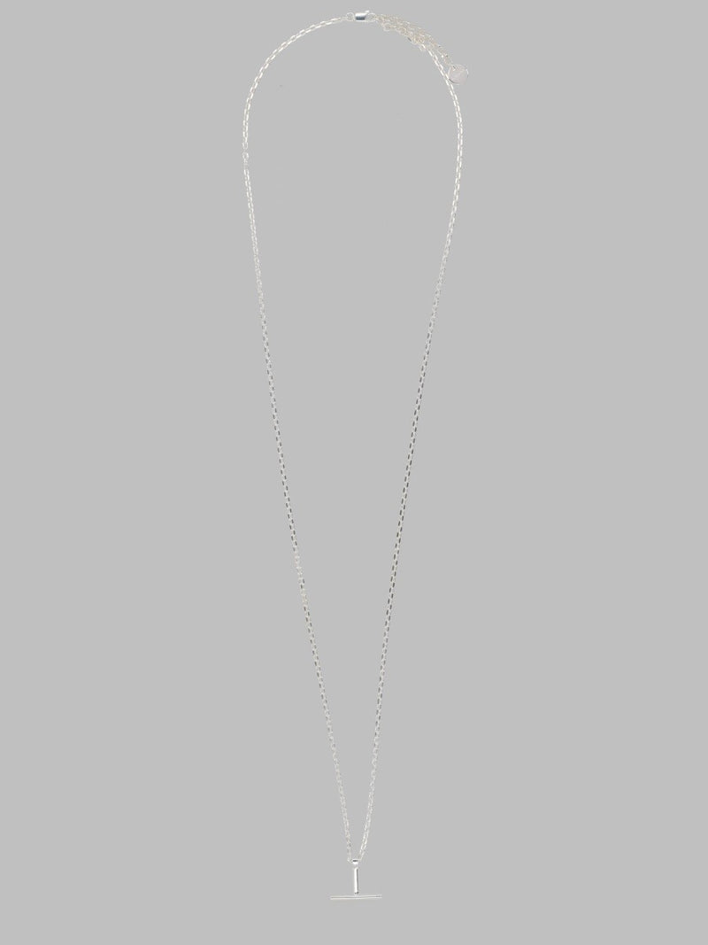 COLLANA A CIONDOLO A T IN ARGENTO