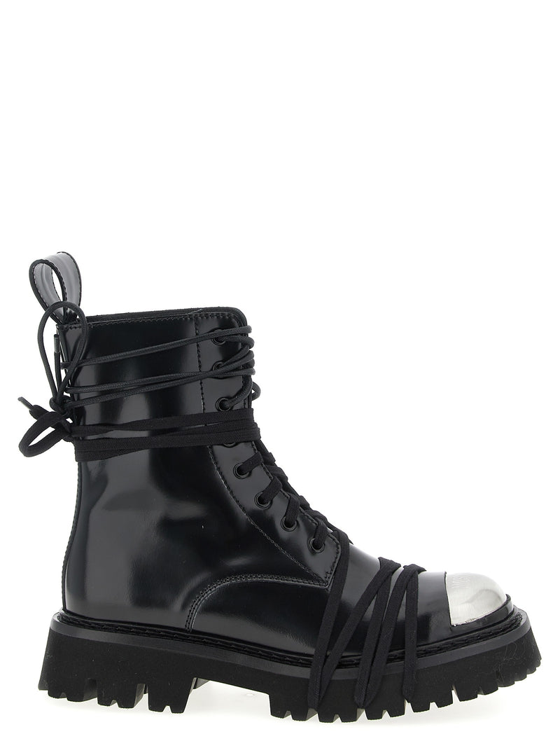 'Combat' combat boots