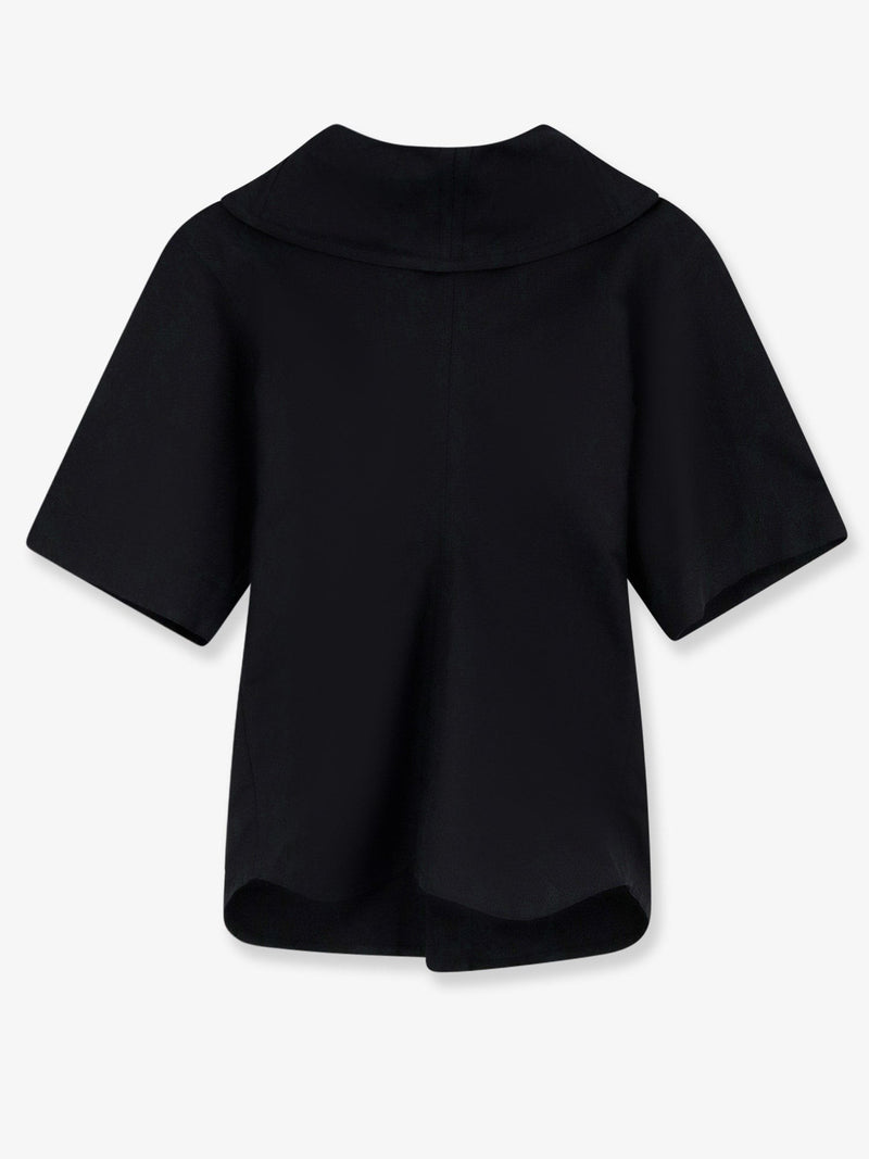Compact cotton canvas shirt with Square Knot buttons