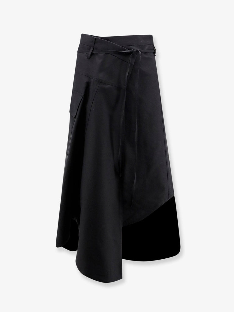 Compact cotton canvas skirt