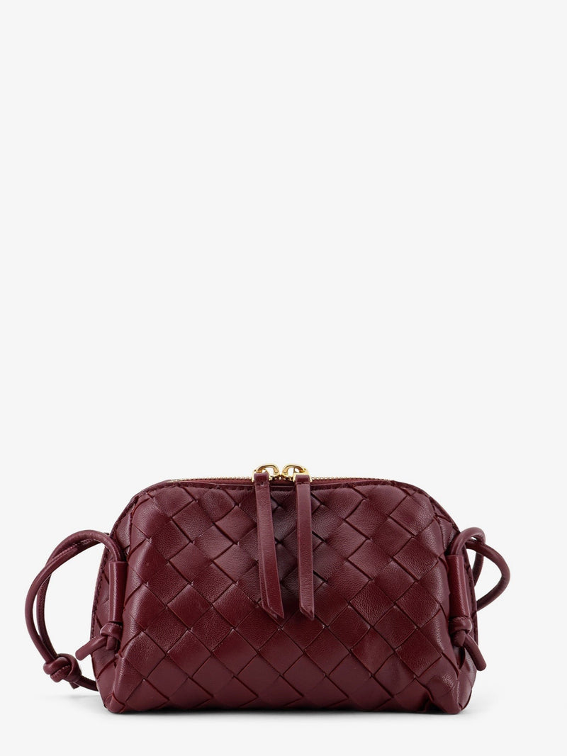 Concert Pouch leather shoulder bag with Intrecciato motif