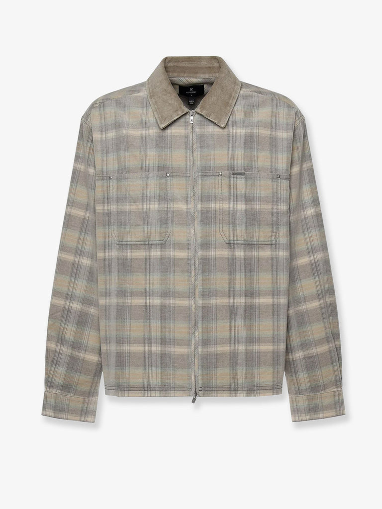 Corduroy shirt with check motif