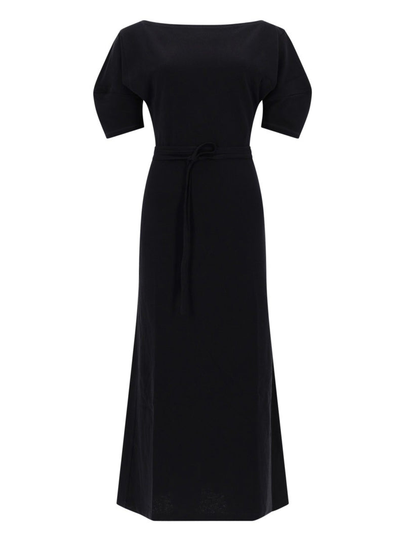 COTTON AND LINEN MIDI DRESS