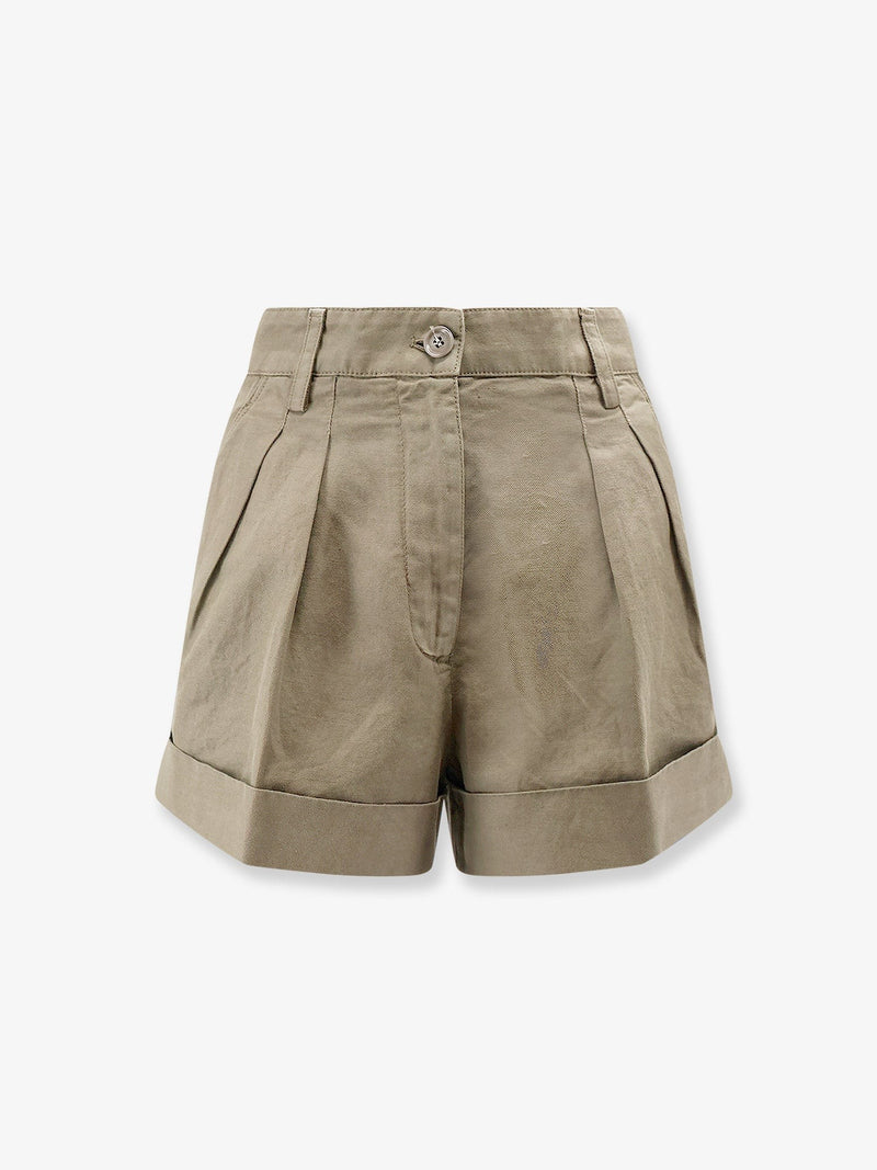 Cotton and linen shorts