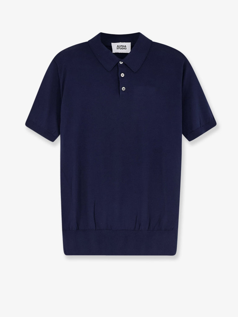 Cotton and silk blend polo shirt