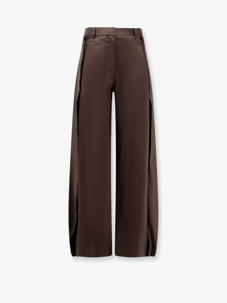 Cotton and silk blend trousers