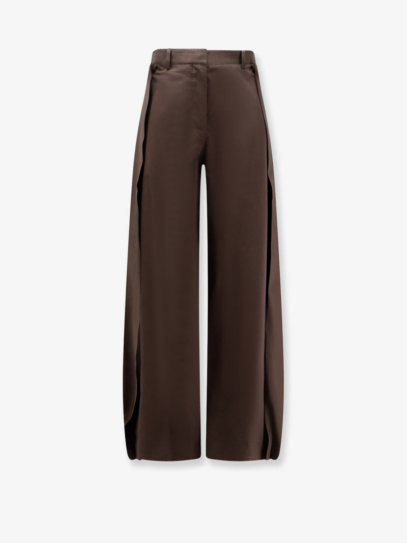 Cotton and silk blend trousers