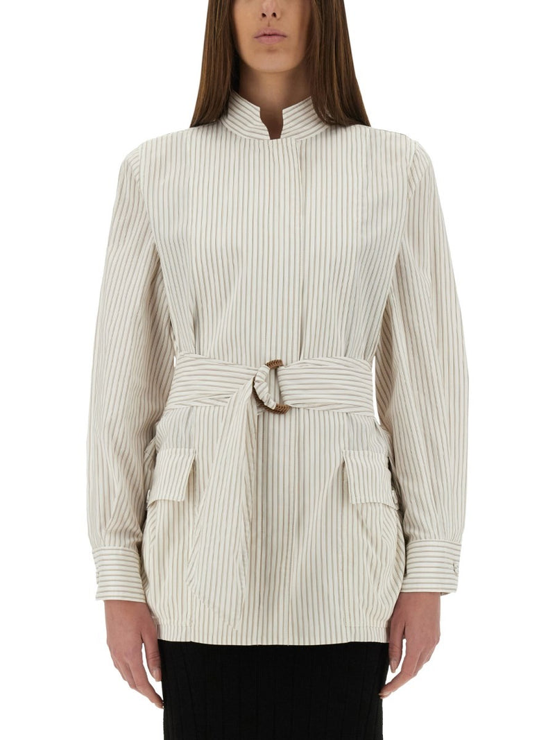 COTTON AND SILK BLOUSON
