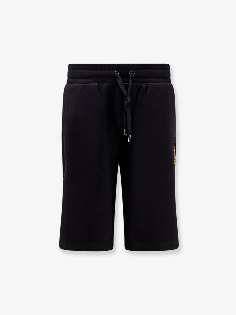 Cotton Bermuda shorts with heraldic logo patch