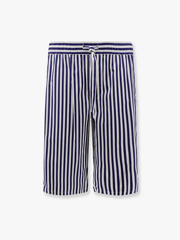 Cotton bermuda shorts with striped motif
