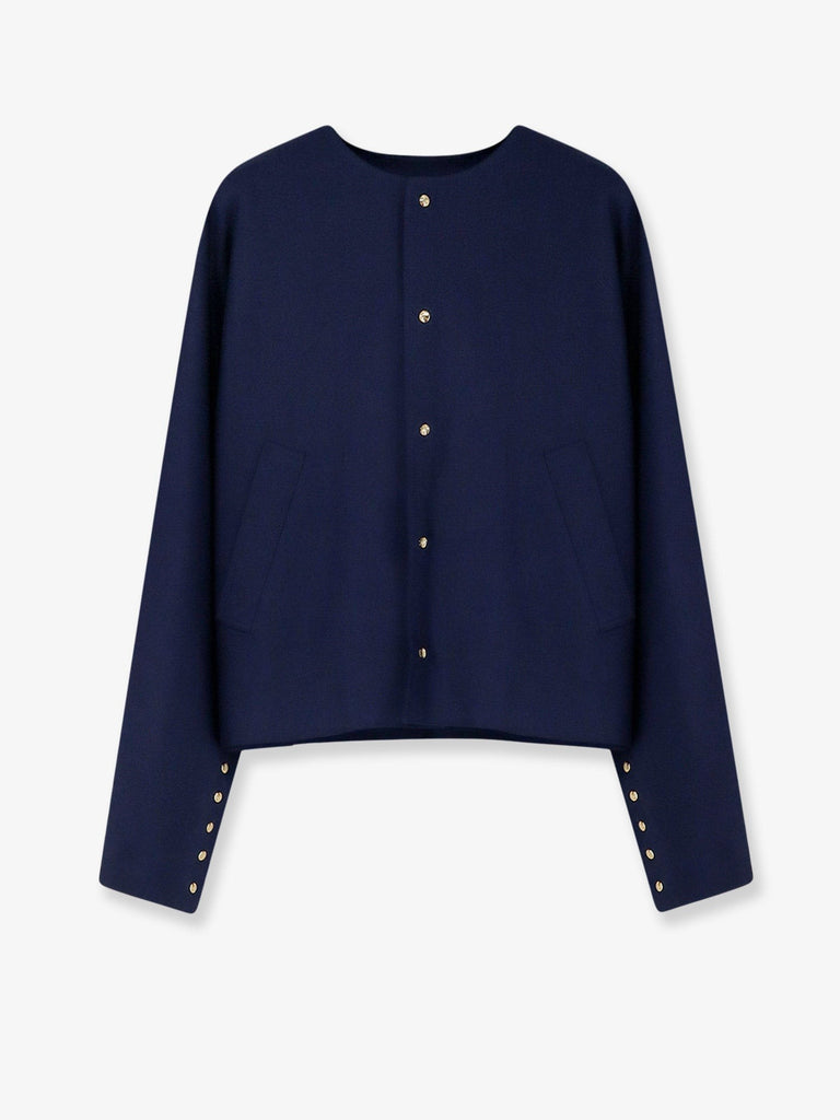 Cotton blazer with printed lining