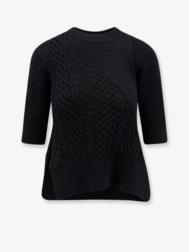 Cotton blend asymmetrical sweater