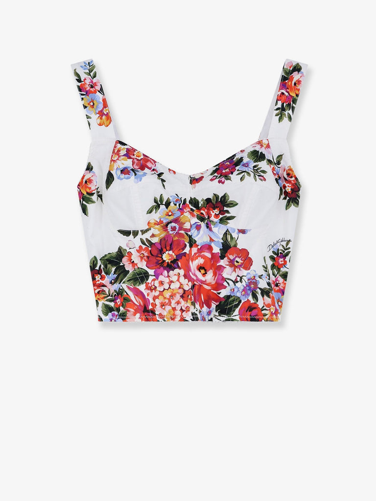 Cotton blend Bustier Top