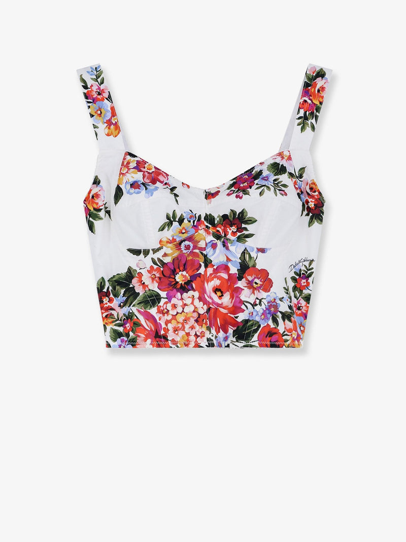 Cotton blend Bustier Top