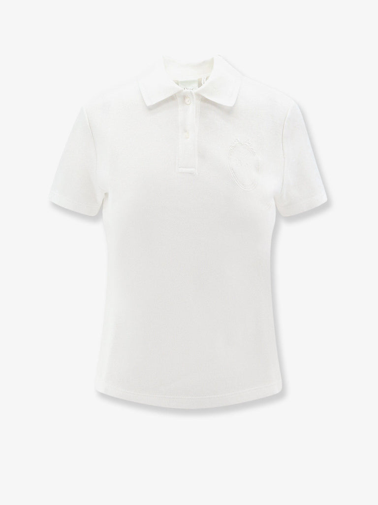 Cotton blend polo shirt with embroidered Dior Médaillon logo