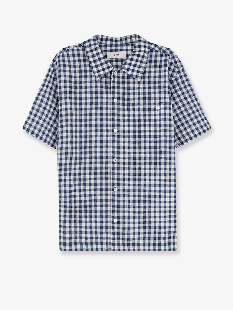 Cotton blend shirt with check pattern