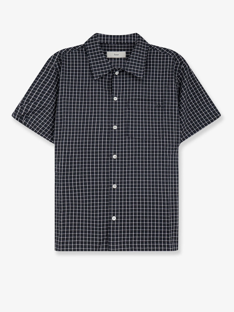 Cotton blend shirt with check pattern