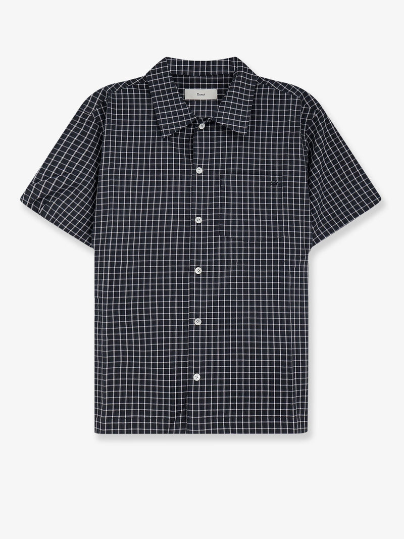 Cotton blend shirt with check pattern