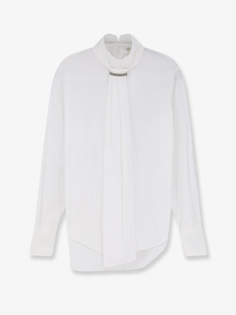 Cotton blend shirt with Monili detail