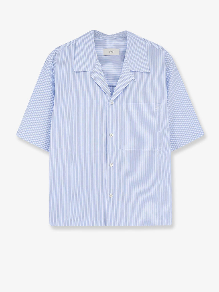 Cotton blend shirt with striped pattern