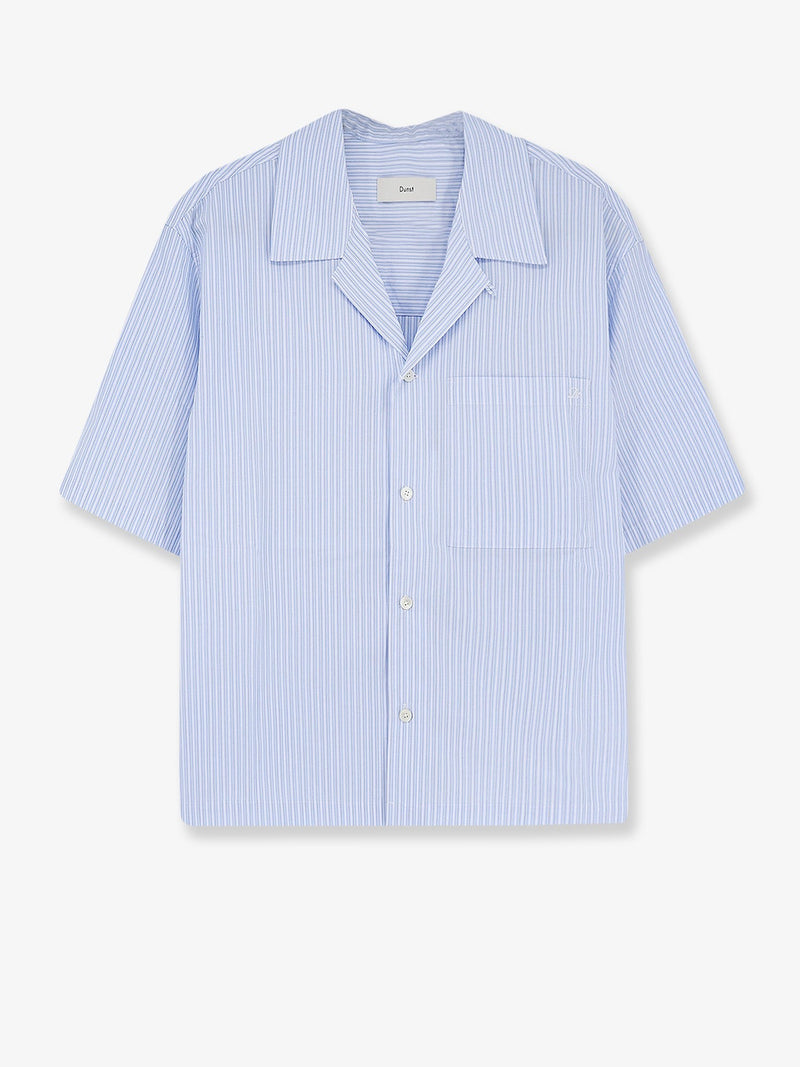Cotton blend shirt with striped pattern