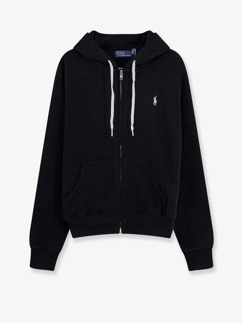 Cotton blend sweatshirt with embroidered logo on the front