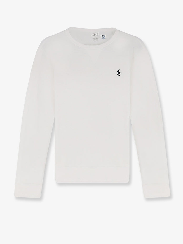 Cotton blend sweatshirt with iconic embroidery